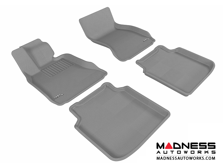 BMW 7 Series LI (F02) (F04) Floor Mats (Set of 4) - Gray by 3D MAXpider